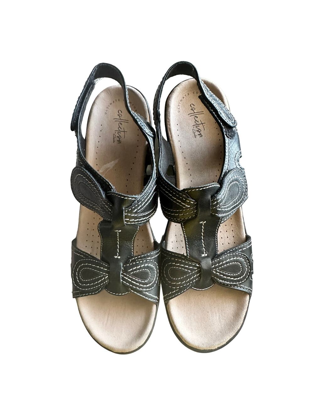 Clarks Collection Ultimate Comfort Size 12 Black Sandals